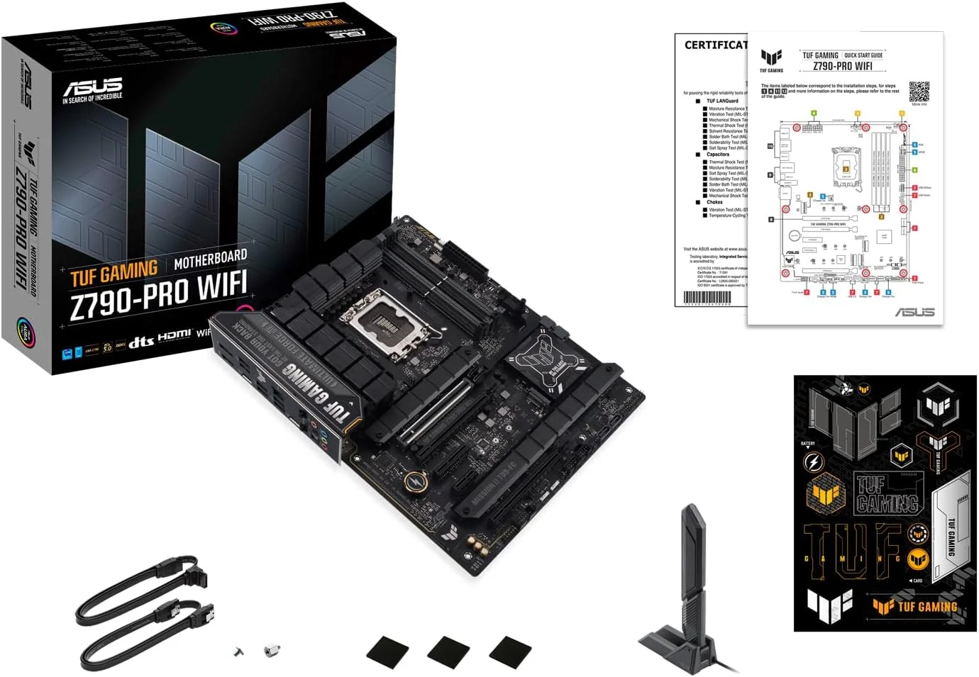 مادربرد ایسوس TUF GAMING Z790-PRO WIFI اینتل Z790 LGA 1700، ATX DDR5، PCIe 5.0، 4 اسلات M.2، اترنت اینتل 2.5 گیگابیتی، Wi-Fi 6E، HDMI، DP، USB Type-C، Thunderbolt 4، AEMPII، اورکلاک هوش مصنوعی، Aura Sync مادربرد ایسوس TUF GAMING Z790-PRO WIFI اینتل Z790 LGA 1700، ATX DDR5، PCIe 5.0، 4 اسلات M.2، اترنت اینتل 2.5 گیگابیتی، Wi-Fi 6E، HDMI، DP، USB Type-C، Thunderbolt 4، AEMPII، اورکلاک هوش مصنوعی، Aura Sync