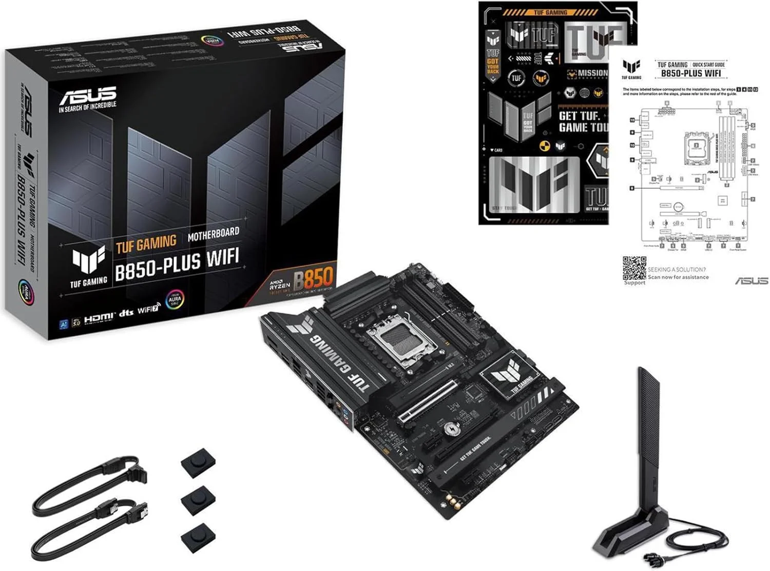 پردازنده مرکزی AMD Ryzen 7 9700X به همراه مادربرد ASUS TUF Gaming B850-PLUS WiFi AM5 ATX (DDR5, PCIe 5.0, 3X M.2, Wi-Fi 7, USB 20Gbps Type-C) پردازنده مرکزی AMD Ryzen 7 9700X به همراه مادربرد ASUS TUF Gaming B850-PLUS WiFi AM5 ATX (DDR5, PCIe 5.0, 3X M.2, Wi-Fi 7, USB 20Gbps Type-C)