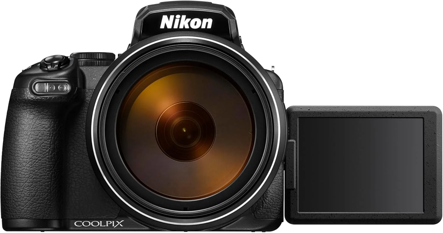 دوربین دیجیتال سوپر زوم نیکون COOLPIX P1100 | زوم اپتیکال 125 برابر با تثبیت کننده تصویر، 16 مگاپیکسل، فیلمبرداری 4K Ultra HD، اتصال Wi-Fi، فرمت RAW و صفحه نمایش LCD چرخان (مشکی)