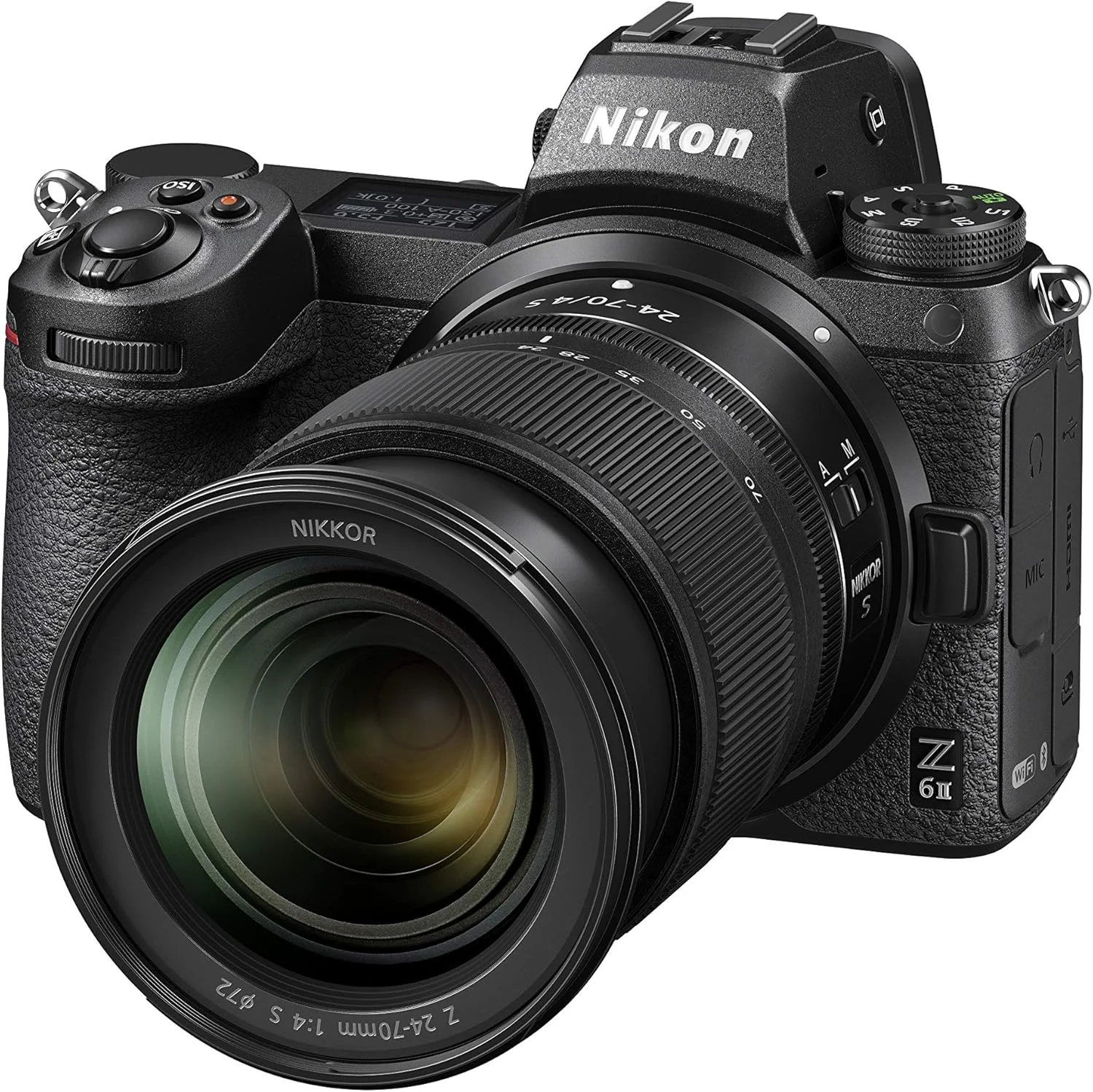 کیت دوربین بدون آینه نیکون Z6 II + Z 24-70mm (24.5 مگاپیکسل، ISO فوق العاده گسترده، عکاسی پیاپی 14 فریم در ثانیه، فوکوس خودکار تشخیص چشم، دو اسلات کارت حافظه، فیلمبرداری 4K Full HD) VOA060K001