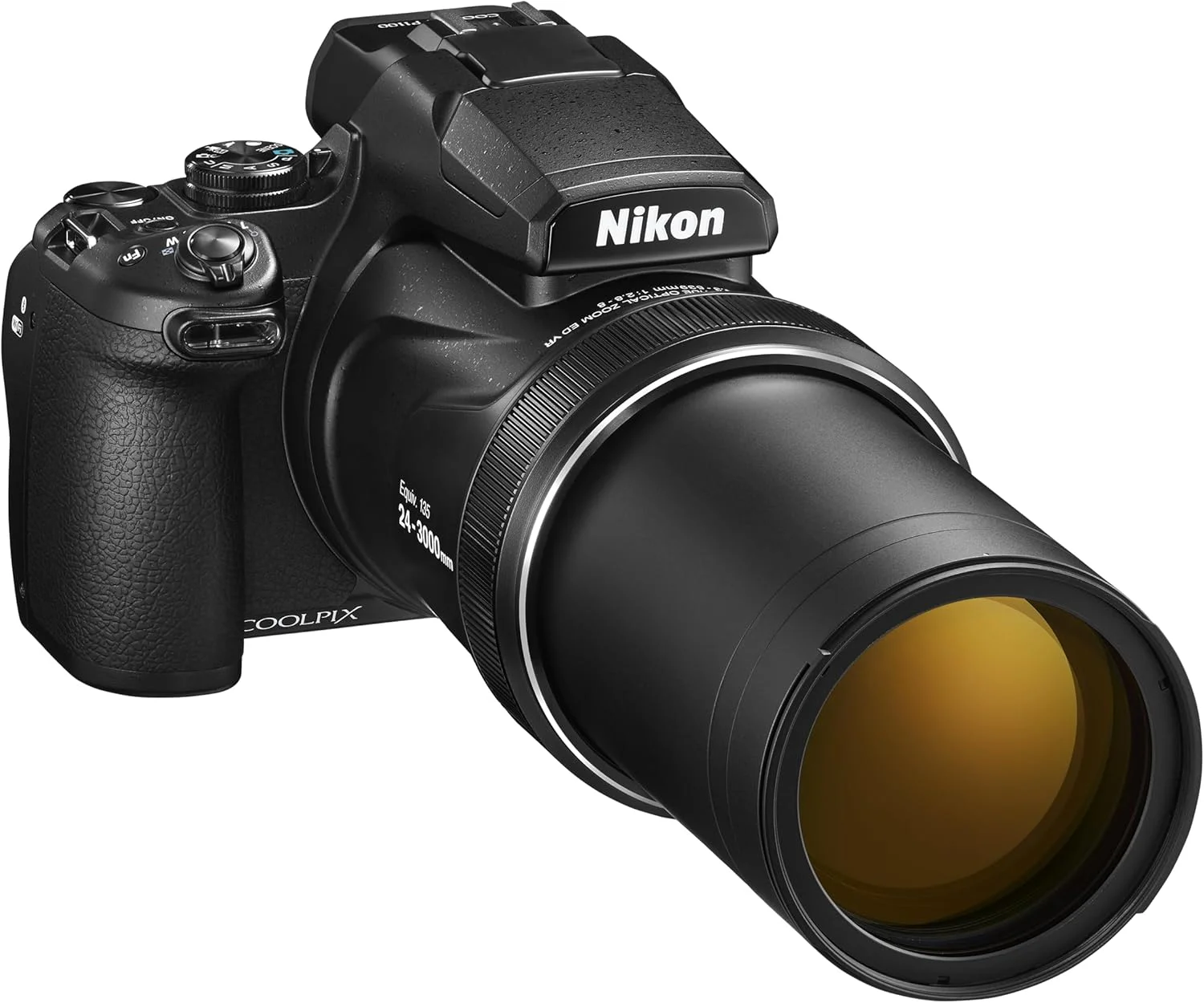 دوربین نیکون Coolpix P1100 (زوم 125x، فاصله کانونی 24-3000 میلی‌متر، 16 مگاپیکسل، فیلمبرداری 4K)