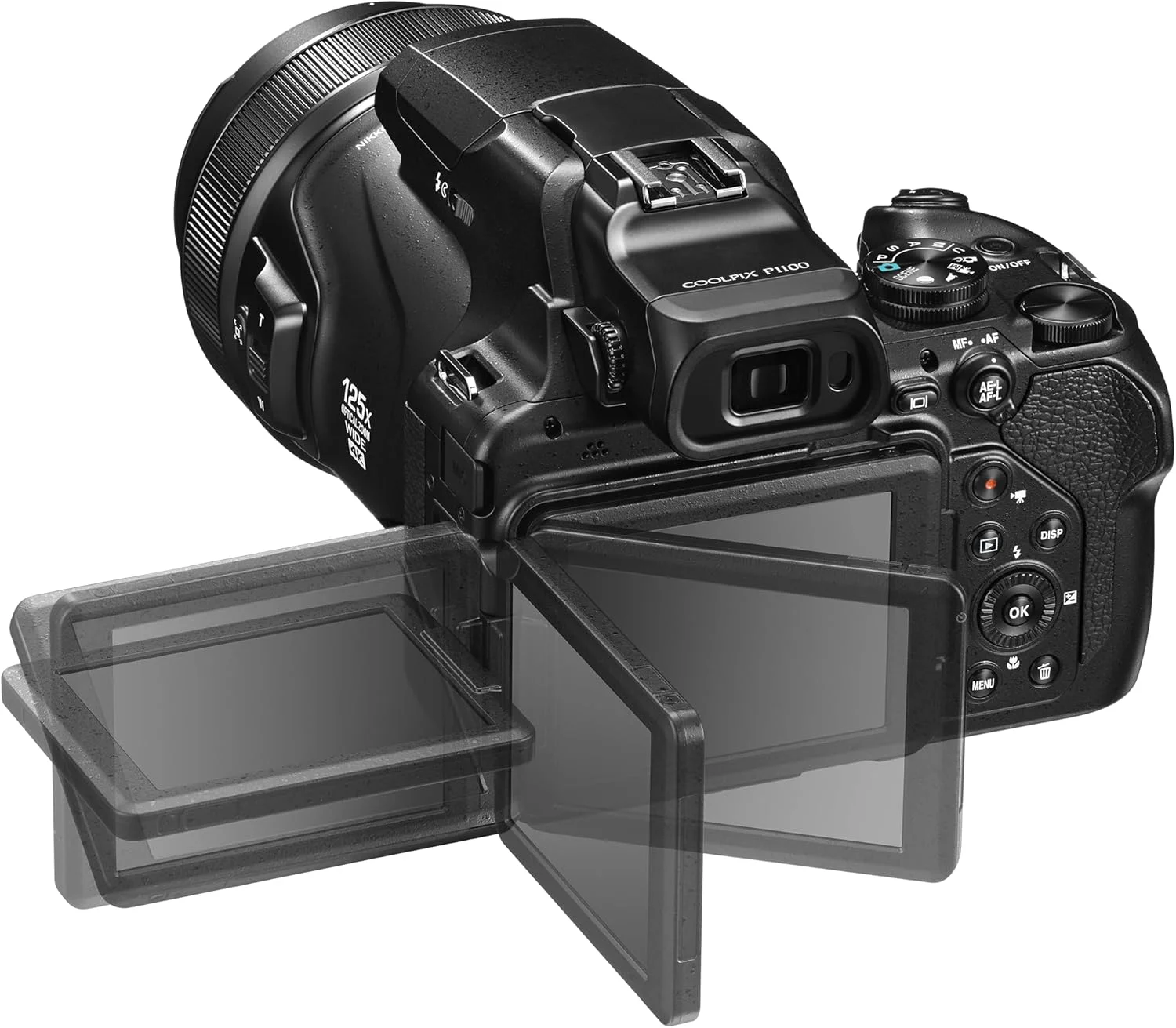 دوربین نیکون Coolpix P1100 (زوم 125x، فاصله کانونی 24-3000 میلی‌متر، 16 مگاپیکسل، فیلمبرداری 4K)