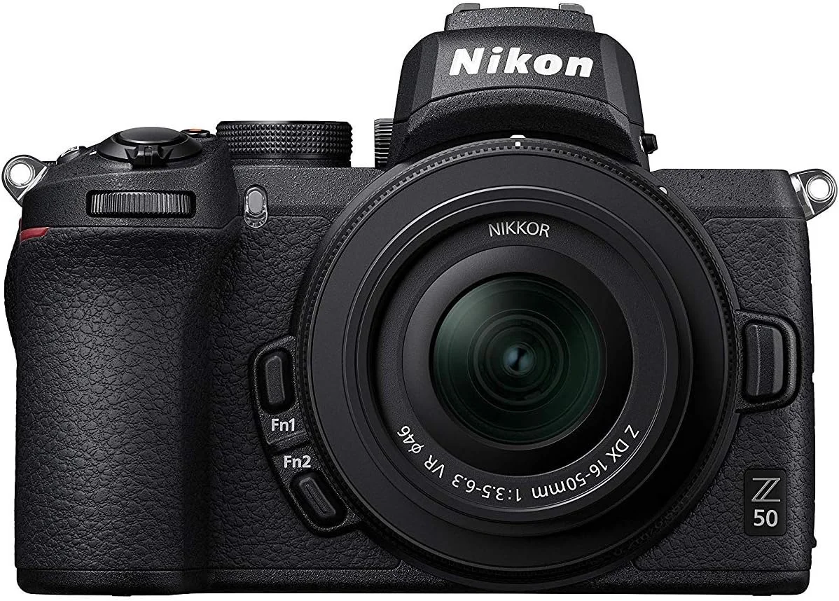 کیت دوربین بدون آینه نیکون Z50 + Z DX 16-50mm + FTZ (فوکوس خودکار هیبریدی 209 نقطه ای، پردازش تصویر با سرعت بالا، فیلم های 4K UHD، مانیتور LCD با وضوح بالا) VOA050K004