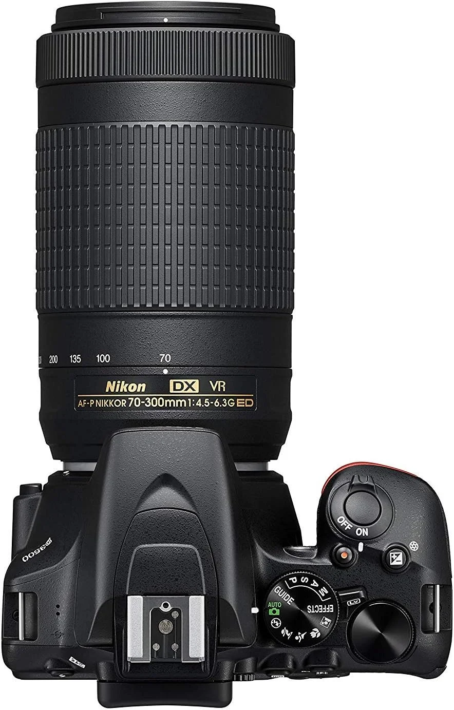 کیت دوربین نیکون D3500 با لنز AF-P 18-55mm VR به همراه لنز AF-P DX Nikkor 70-300mm f/4.5-6.3G ED (مشکی)