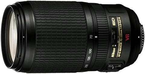 لنز زوم نیکون 70-300mm f/4.5-5.6G ED IF AF-S VR Nikkor برای دوربین های دیجیتال SLR نیکون (بازسازی شده)