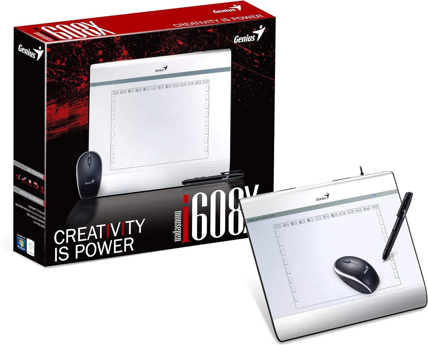 موس قلم نوری Genius 31100060101 Tablet Mouse Pen I608 Graphic