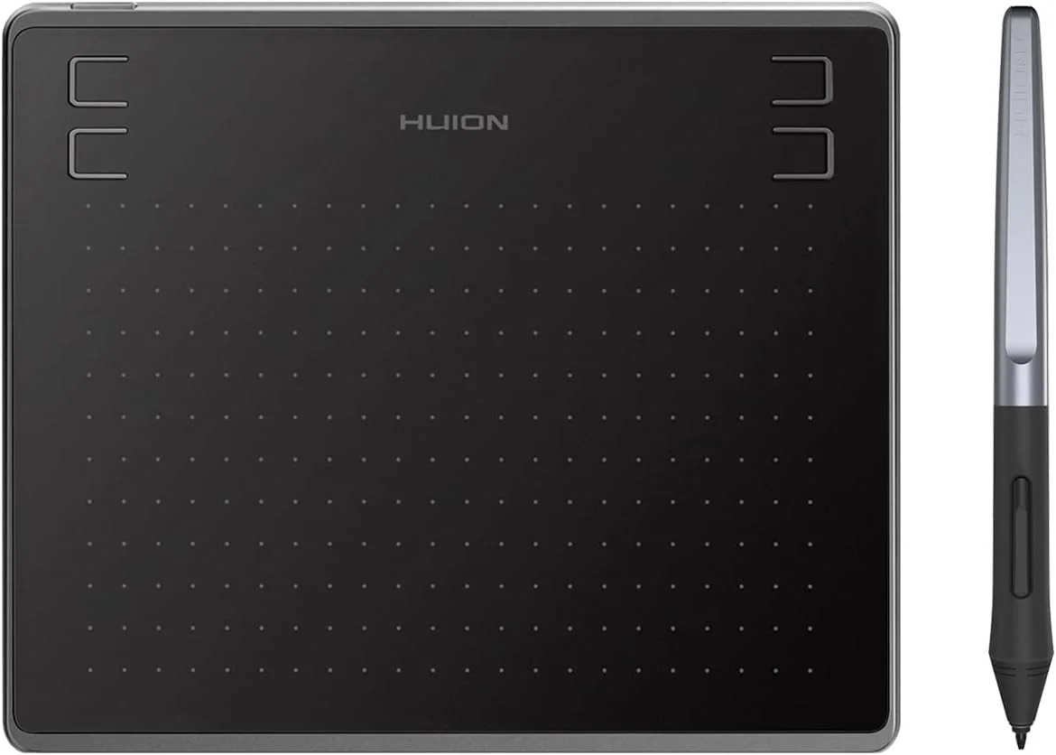 تبلت طراحی گرافیکی HUION HS64 با قلم بدون باتری، سازگار با اندروید، ویندوز و macOS با ناحیه کاری 6.3 x 4 اینچ، تبلت قلمی برای لینوکس، مک، ویندوز و اندروید