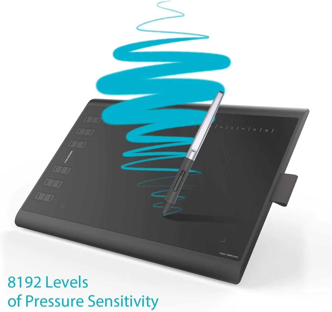 تبلت طراحی گرافیکی HUION Inspiroy H1060P با ابعاد 10x6.25 اینچ، 8192 سطح حساسیت به فشار، قلم بدون باتری و 12 کلید میانبر قابل تنظیم، تبلت هنری دیجیتال برای مک، ویندوز و اندروید
