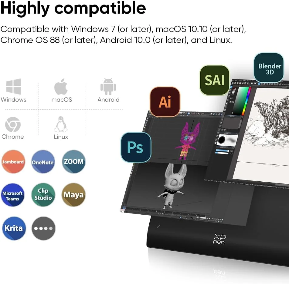 تبلت طراحی گرافیکی XP-PEN Deco Pro MW (نسل 2) بلوتوث با ریموت میانبر، قلم بدون باتری با پشتیبانی از 16K فشار (9" x 6")