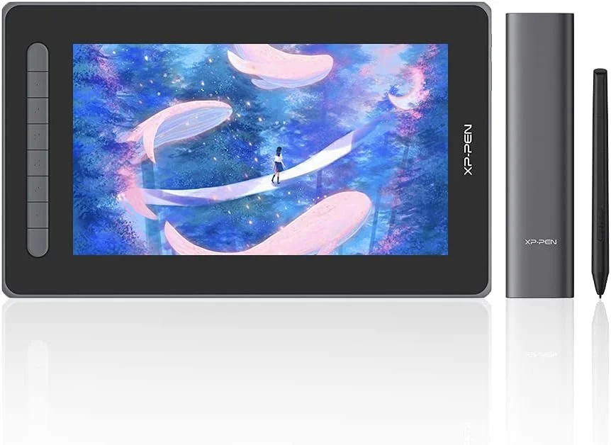 مانیتور طراحی XP-PEN Artist12_2nd با صفحه نمایش 11.9 اینچی، تکنولوژی لمینت کامل، مانیتور طراحی با عملکرد شیب، قلم هوشمند X3 بدون نیاز به باتری، اتصال USB-C کامل (مشکی)