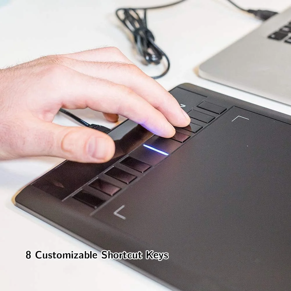 تبلت طراحی XP-PEN Star03 12 اینچ با 8 کلید میانبر، قلم تبلت گرافیکی بدون باتری با ناحیه کار 10x6 اینچ برای طراحی هنری، پشتیبانی از ویندوز 10/8/7 و مک OS (Star03 مشکی)