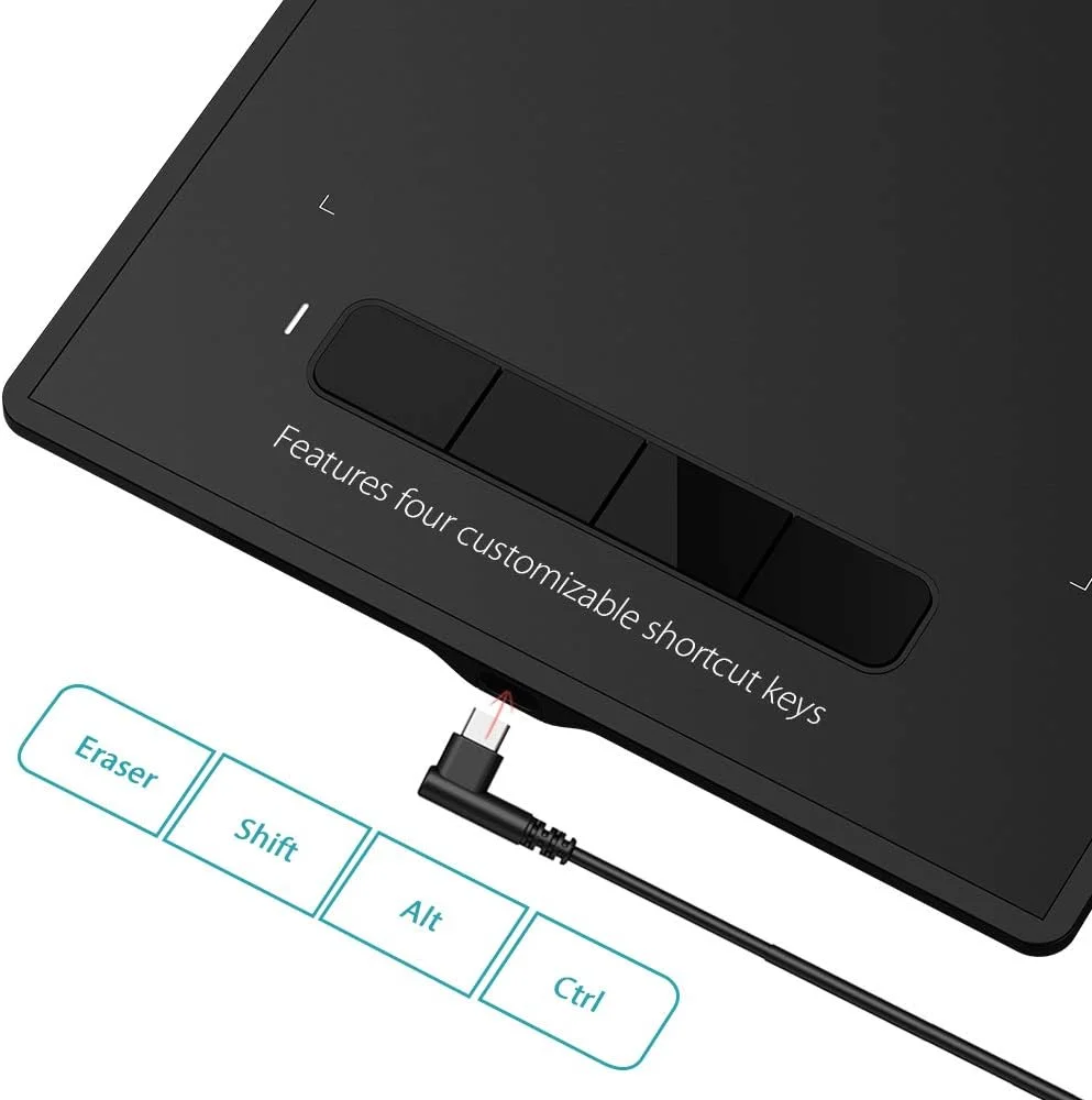 تبلت گرافیکی XP-PEN G960S Plus، قلم استایلوس 9 در 6 اینچ با 8192 سطح حساسیت به فشار، دارای پاک کن دیجیتال و قابلیت تشخیص زاویه 60 درجه، سازگار با ویندوز، مک و اندروید