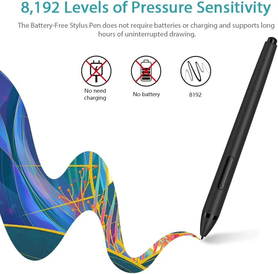 تبلت گرافیکی XP-PEN G960S Plus، قلم استایلوس 9 در 6 اینچ با 8192 سطح حساسیت به فشار، دارای پاک کن دیجیتال و قابلیت تشخیص زاویه 60 درجه، سازگار با ویندوز، مک و اندروید