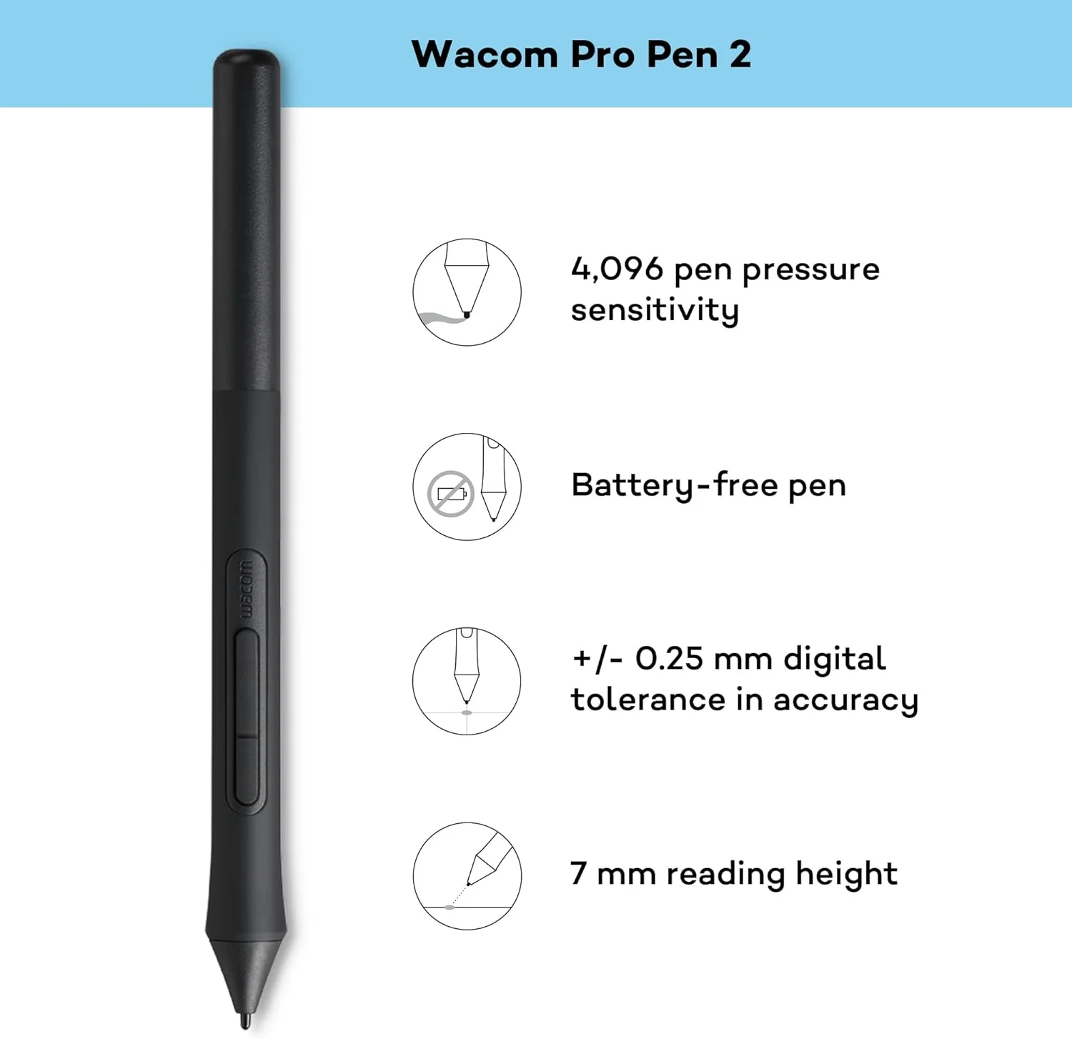 قلم نوری وکام Intuos M مشکی - تبلت طراحی به همراه قلم، قلم بدون باتری و حساس به فشار، سازگار با ویندوز، مک و اندروید، تبلت ایده آل برای طراحی، گرافیک یا کار از راه دور