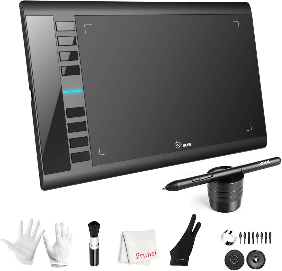 تبلت طراحی گرافیکی UGEE M708، تبلت طراحی با ناحیه فعال بزرگ 10 در 6 اینچ، دارای 8 کلید میانبر، قلم 8192 سطح، تبلت گرافیکی M708 برای نقاشی، خلق آثار هنری دیجیتال، طراحی و غیره