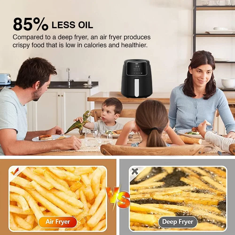 سرخ کن بدون روغن بکو FRL 2244B با ظرفیت 3.9 لیتر، توان 1500 وات، پنل کنترل دیجیتال، دارای تنظیمات از پیش تعیین شده یخ زدایی، سیب زمینی سرخ کرده، بال مرغ، استیک، میگو، ماهی، کیک و عملکرد خشک کردن با هوا سرخ کن بدون روغن بکو FRL 2244B با ظرفیت 3.9 لیتر، توان 1500 وات، پنل کنترل دیجیتال، دارای تنظیمات از پیش تعیین شده یخ زدایی، سیب زمینی سرخ کرده، بال مرغ، استیک، میگو، ماهی، کیک و عملکرد خشک کردن با هوا