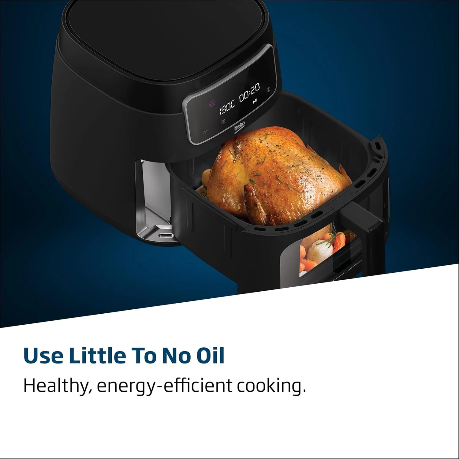 سرخ کن هوا داغ بکو ExpertFry XXL FRL 3374B با ظرفیت 7.6 لیتر، دارای پنجره، توان 1750 وات، صفحه نمایش لمسی، 9 برنامه از پیش تعیین شده شامل یخ زدایی، سیب زمینی سرخ کرده، مرغ، گریل، سیخ، پخت، خشک کردن، برشته کردن سرخ کن هوا داغ بکو ExpertFry XXL FRL 3374B با ظرفیت 7.6 لیتر، دارای پنجره، توان 1750 وات، صفحه نمایش لمسی، 9 برنامه از پیش تعیین شده شامل یخ زدایی، سیب زمینی سرخ کرده، مرغ، گریل، سیخ، پخت، خشک کردن، برشته کردن