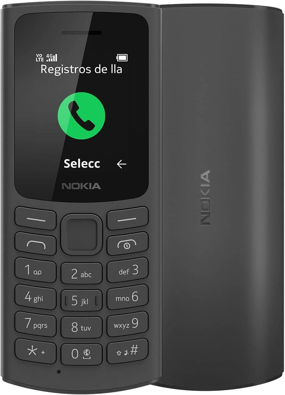 گوشی موبایل نوکیا 105 4G | GSM آنلاک شده | VoLTE | مشکی | نسخه بین المللی | سازگار با AT&T/Cricket/Verizon نیست