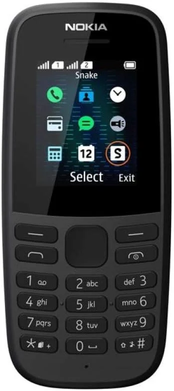 گوشی موبایل نوکیا 105 نسخه 4 مشکی - صفحه نمایش 1.8 اینچ/4.57 سانتی متر QVGA - 3G - 4 مگابایت رم - 4 مگابایت رام - دوربین QVGA - دو سیم کارت - باتری 800 میلی آمپر ساعت