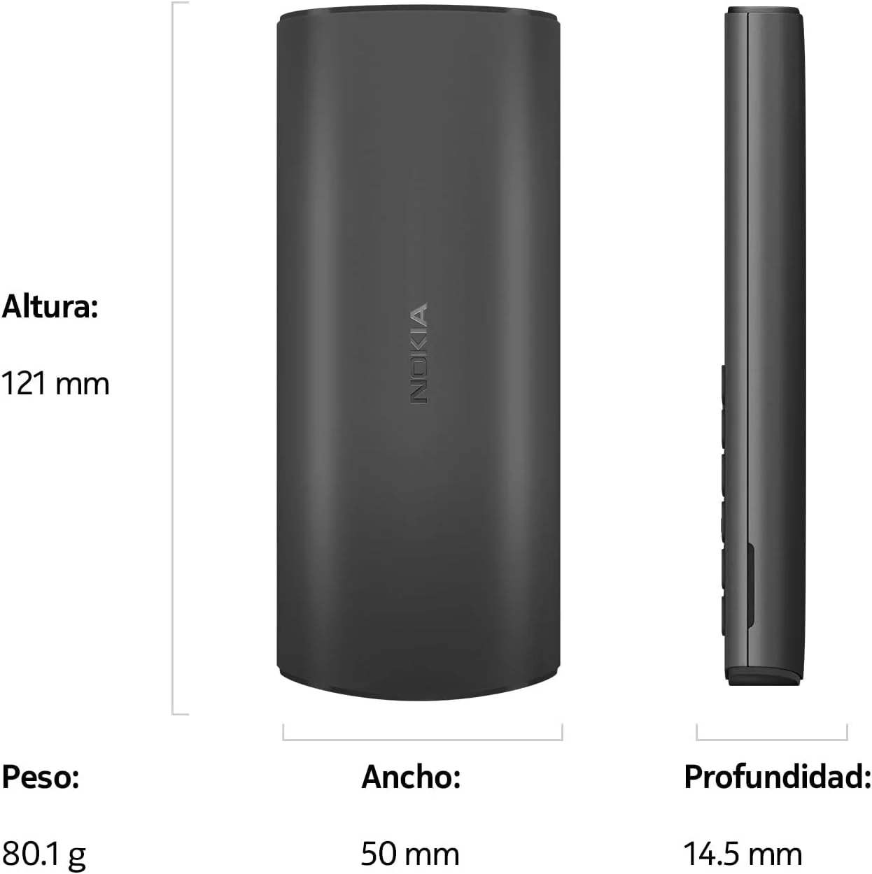 گوشی موبایل نوکیا 105 4G | GSM آنلاک شده | VoLTE | مشکی | نسخه بین المللی | سازگار با AT&T/Cricket/Verizon نیست