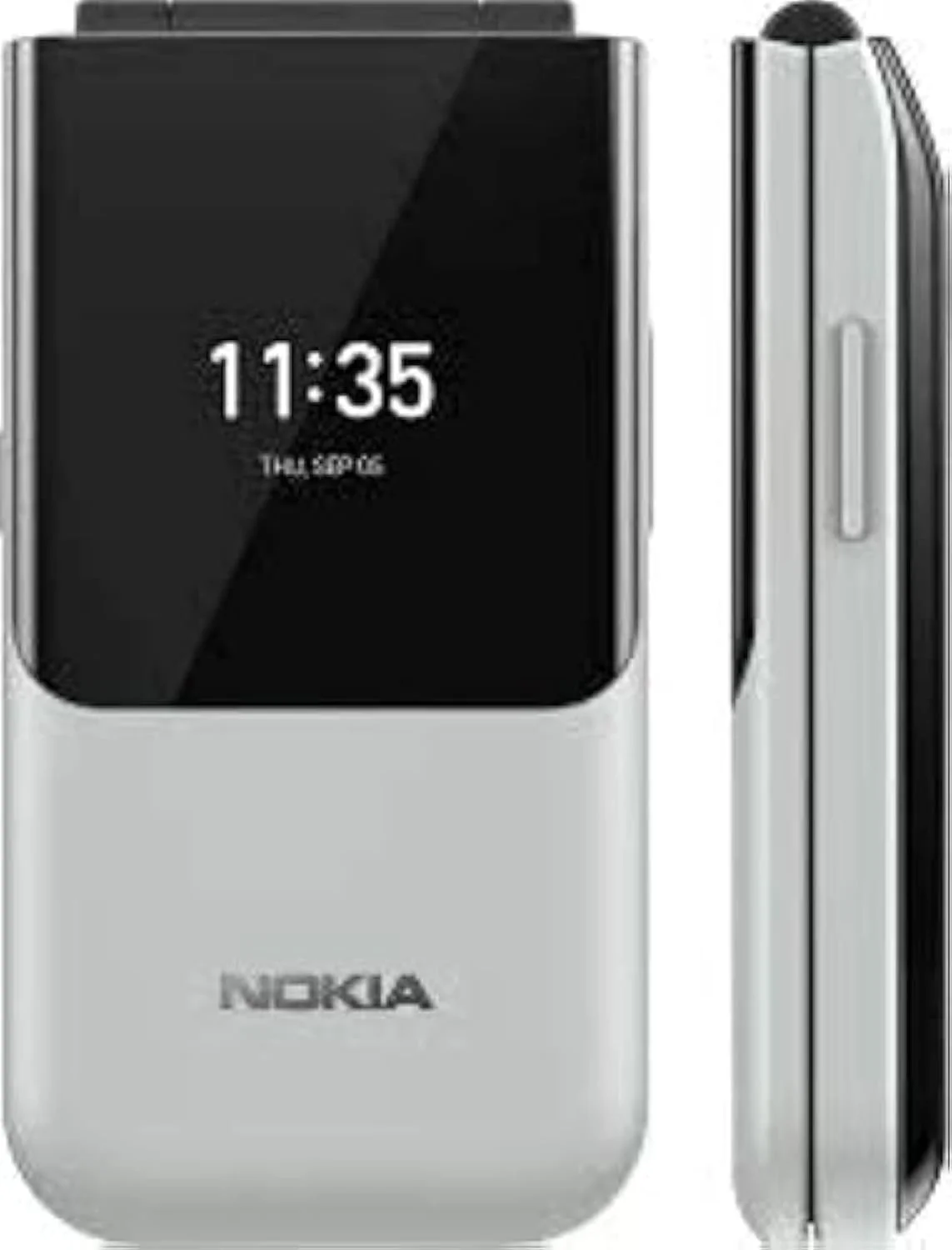 گوشی تاشو نوکیا 2720 دو سیم کارت 4 گیگابایت رم 512 مگابایت 4G LTE (نسخه امارات، خاکستری)