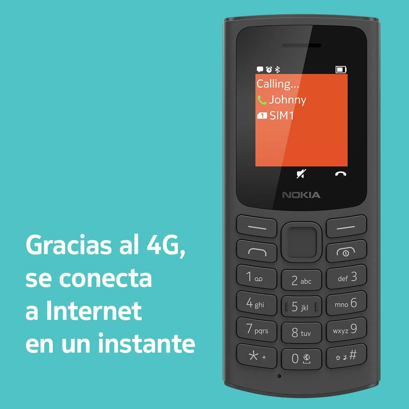 گوشی موبایل نوکیا 105 4G | GSM آنلاک شده | VoLTE | مشکی | نسخه بین المللی | سازگار با AT&T/Cricket/Verizon نیست