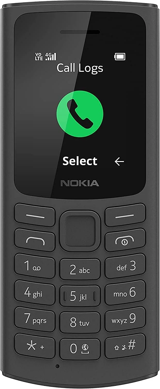 گوشی موبایل نوکیا 105، صفحه نمایش 1.8 اینچی S30+، قابلیت اتصال 4G، حافظه 128 مگابایت + 48 مگابایت، باتری قابل تعویض 1020 میلی آمپر ساعتی، رادیو FM (حالت دوگانه سیمی و بی سیم) و بلندگوی 3 در 1 - مشکی