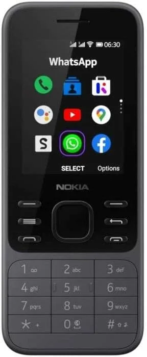 گوشی موبایل نوکیا 6300 دو سیم کارت 4G، مشکی مات روشن