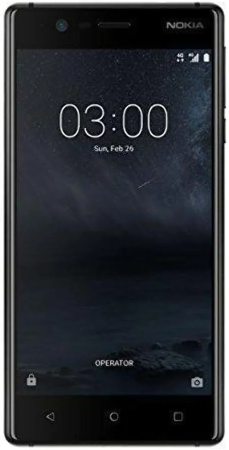 گوشی موبایل نوکیا 3 دو سیم کارت - 16 گیگابایت حافظه داخلی، 2 گیگابایت رم، 4G LTE، مشکی مات