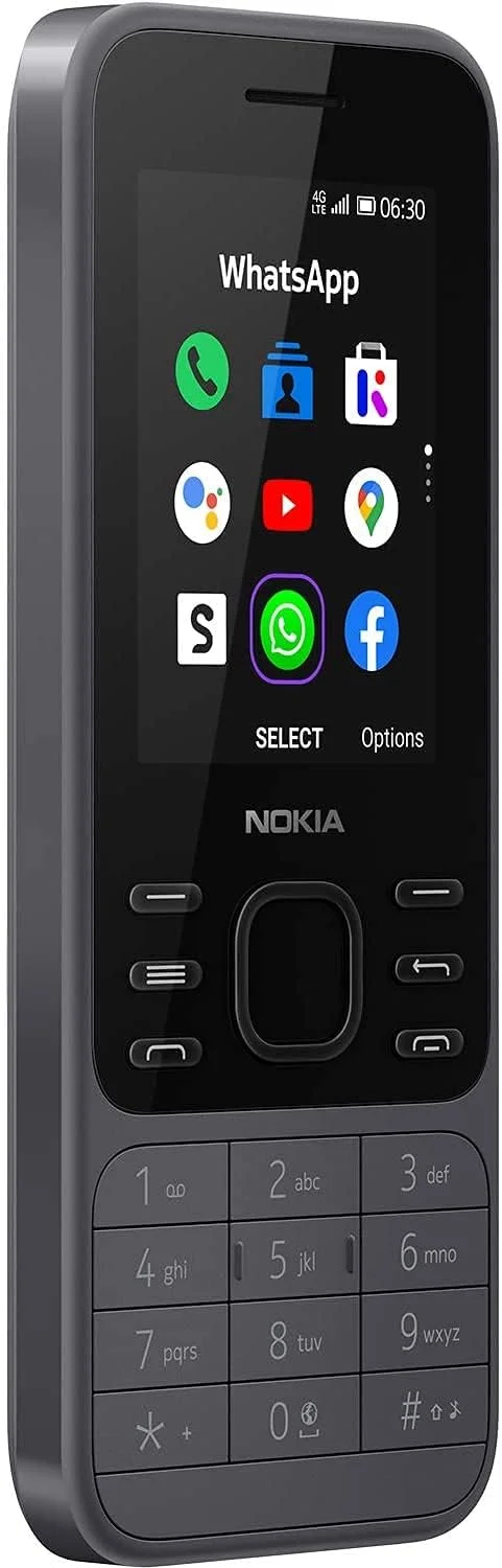 نوکیا 6300 4G، گوشی دکمهای با سیمکارت تکی، واتساپ، فیسبوک، یوتیوب، گوگل مپس، 4G و هاتاسپات وایفای، دستیار گوگل، عملکرد قابل اعتماد و طراحی بادوام - زغالی نوکیا 6300 4G، گوشی دکمهای با سیمکارت تکی، واتساپ، فیسبوک، یوتیوب، گوگل مپس، 4G و هاتاسپات وایفای، دستیار گوگل، عملکرد قابل اعتماد و طراحی بادوام - زغالی