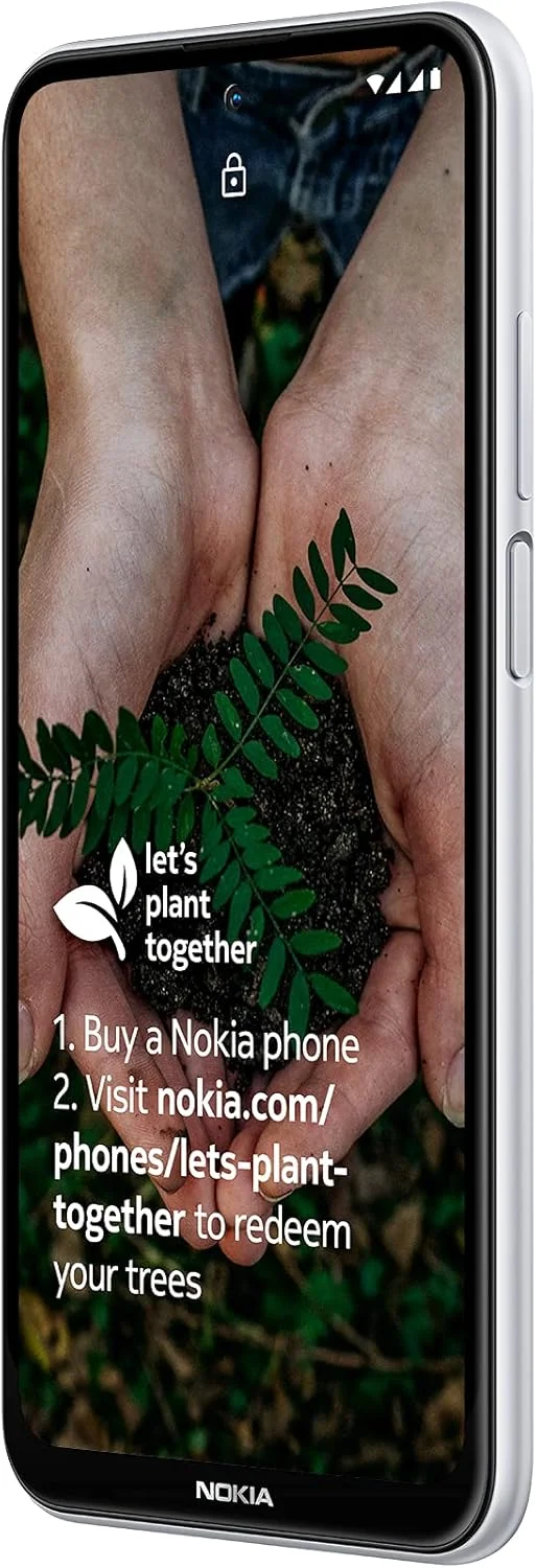 گوشی هوشمند نوکیا X10 با اندروید، صفحه نمایش 6.67 اینچی، 5G، بدون سیم کارت UK - رم 6 گیگابایتی و حافظه داخلی 64 گیگابایتی (دو سیم کارت) - سفید برفی