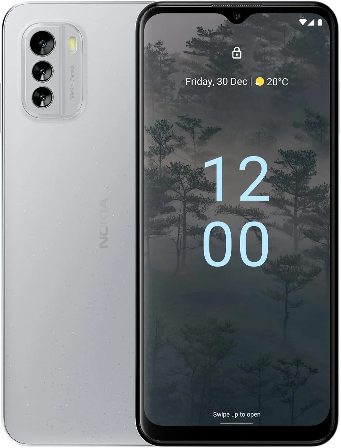 گوشی هوشمند نوکیا G60 5G، صفحه نمایش 6.58 اینچی HD+ 120 هرتز، دوربین پشتی 50 مگاپیکسلی AI، دوربین جلویی 8 مگاپیکسلی، 6 گیگابایت رم، 128 گیگابایت حافظه داخلی، مشکی، G60 5G - خاکستری یخی