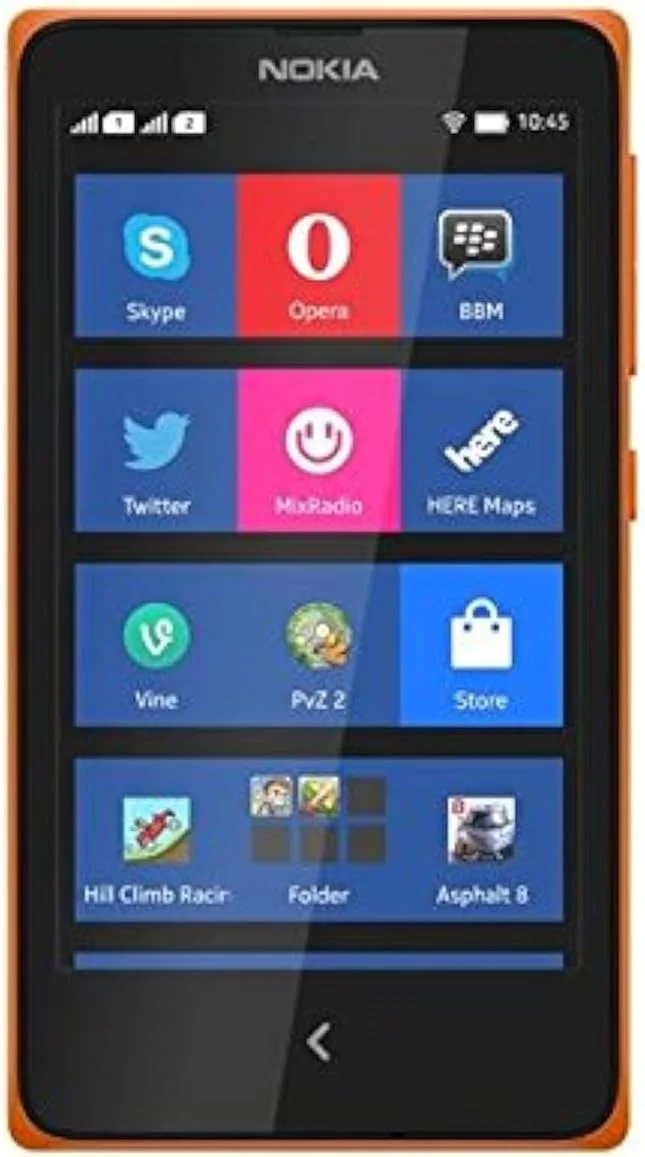 گوشی هوشمند نوکیا XL دو سیم کارت 4 گیگابایت (فقط GSM | بدون CDMA) آنلاک کارخانه ای 3G (نارنجی) - نسخه بین المللی