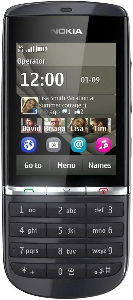 گوشی موبایل نوکیا Asha 300 نسخه بین المللی بدون گارانتی - گرافیت NV Levant