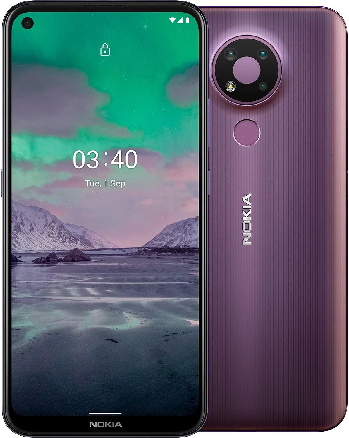 گوشی هوشمند نوکیا 3.4 با صفحه نمایش 6.39 اینچی HD+، پردازنده Qualcomm® Snapdragon™ 460، عمر باتری 2 روزه، حالت پرتره و شب، دوربین فوق عریض 5 مگاپیکسلی، طراحی بادوام، Family Link و Android One - بنفش تیره