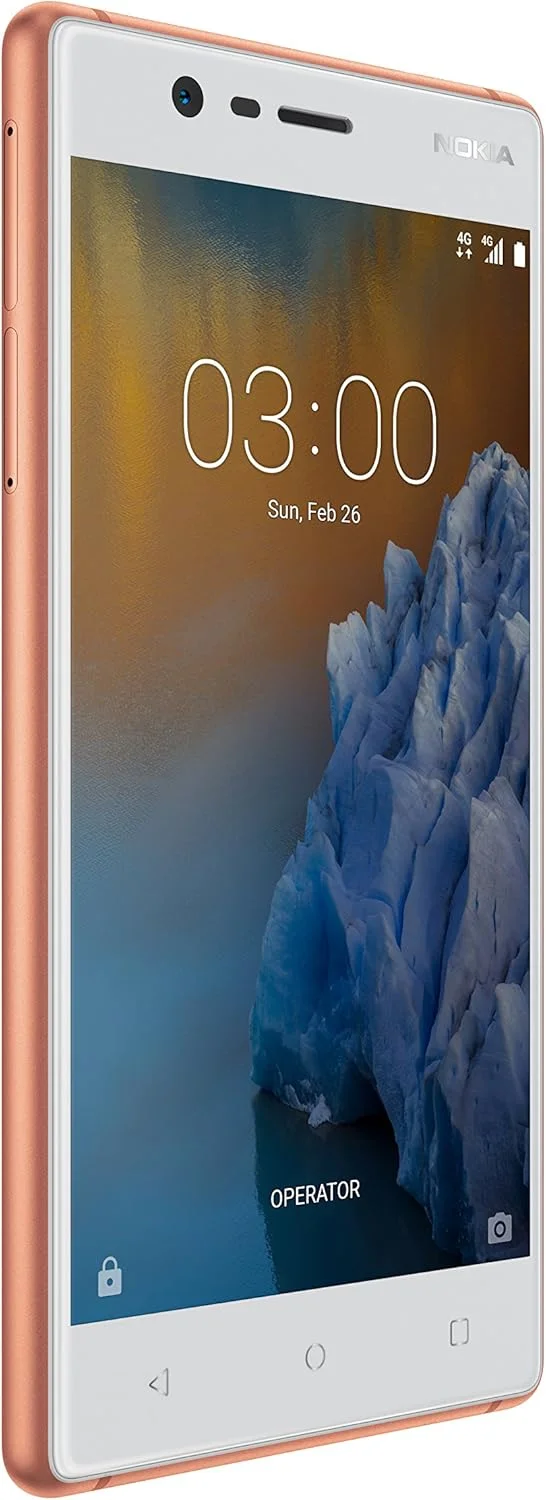 گوشی موبایل نوکیا 3 با حافظه 16 گیگابایت، اندروید، تک سیم کارت، نسخه بین المللی، آنلاک فکتوری، 4G LTE، رنگ سفید مسی گوشی موبایل نوکیا 3 با حافظه 16 گیگابایت، اندروید، تک سیم کارت، نسخه بین المللی، آنلاک فکتوری، 4G LTE، رنگ سفید مسی