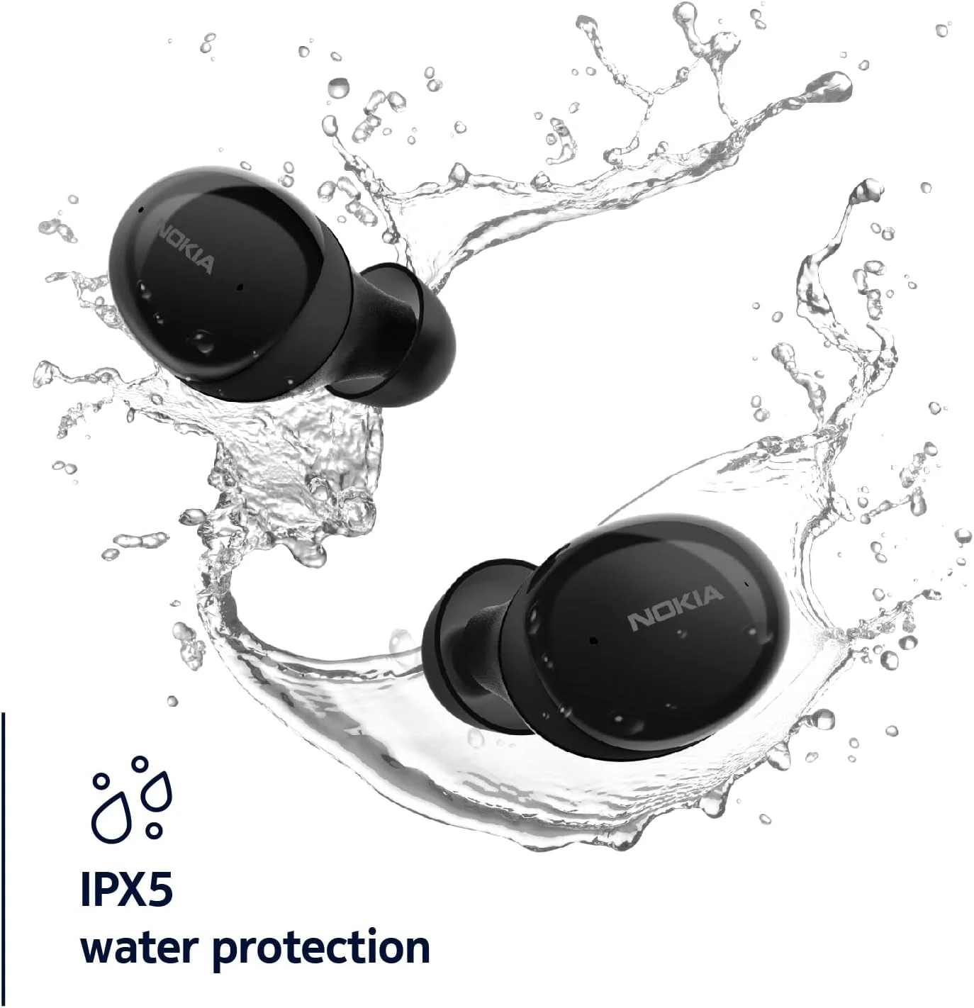 هدفون بی سیم نوکیا Comfort Earbuds – TWS-411 BK با میکروفون برای تلفن، لپ تاپ و تبلت. سازگار با iOS و Android – IPX5 – تا 29 ساعت با جعبه شارژ جمع و جور – مشکی هدفون بی سیم نوکیا Comfort Earbuds – TWS-411 BK با میکروفون برای تلفن، لپ تاپ و تبلت. سازگار با iOS و Android – IPX5 – تا 29 ساعت با جعبه شارژ جمع و جور – مشکی