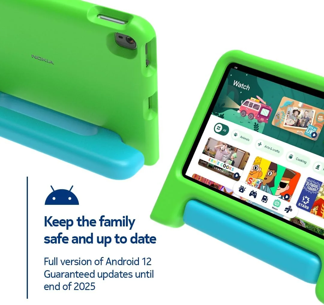 تبلت نوکیا T10 نسخه کودکان | همراه با کاور | اندروید 12 | صفحه نمایش 8 اینچی | نسخه ایالات متحده | 4/64 گیگابایت | دوربین 8 مگاپیکسلی | نارنجی/قرمز تبلت نوکیا T10 نسخه کودکان | همراه با کاور | اندروید 12 | صفحه نمایش 8 اینچی | نسخه ایالات متحده | 4/64 گیگابایت | دوربین 8 مگاپیکسلی | نارنجی/قرمز