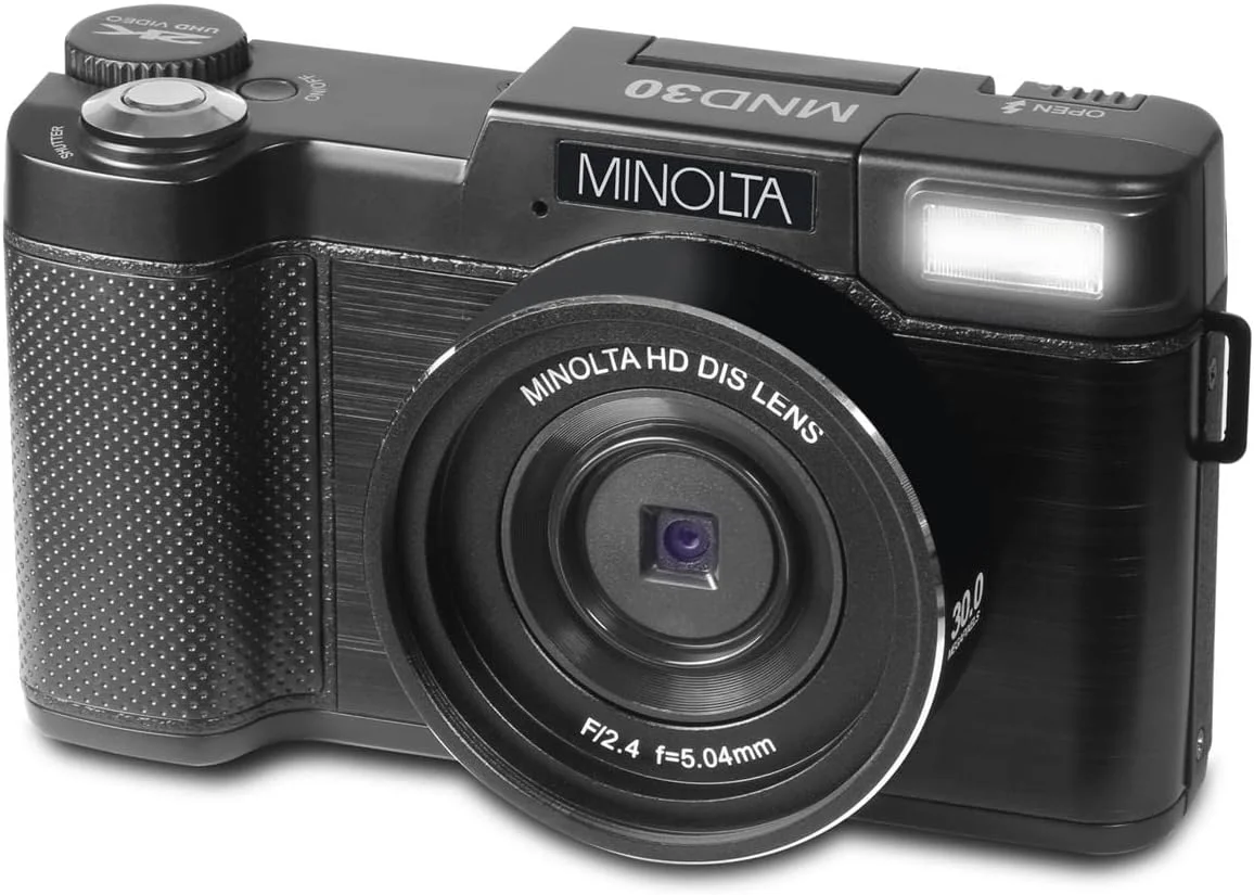 دوربین دیجیتال مینولتا MND30 با کیفیت 30 مگاپیکسل / 2.7K Ultra HD (مشکی)
