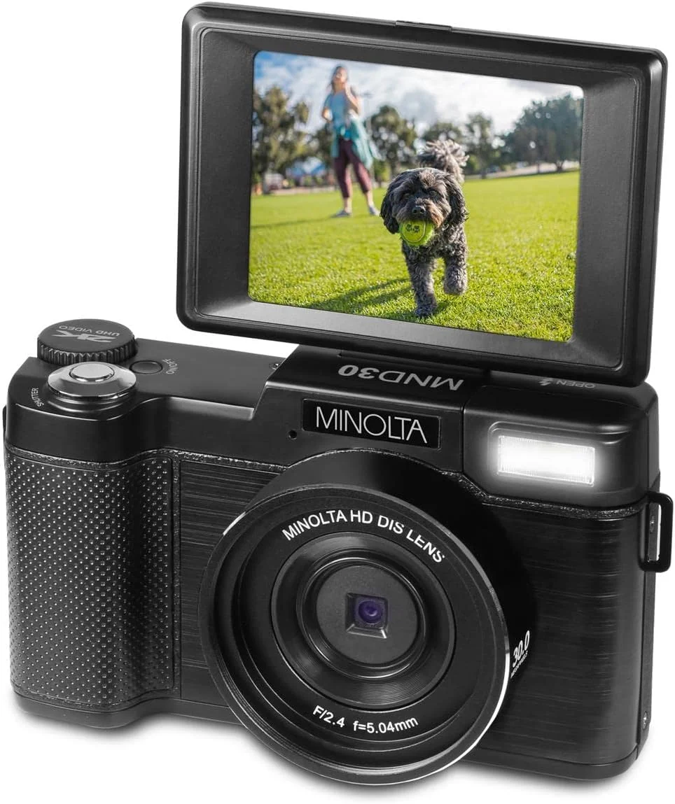 دوربین دیجیتال مینولتا MND30 با کیفیت 30 مگاپیکسل / 2.7K Ultra HD (مشکی)