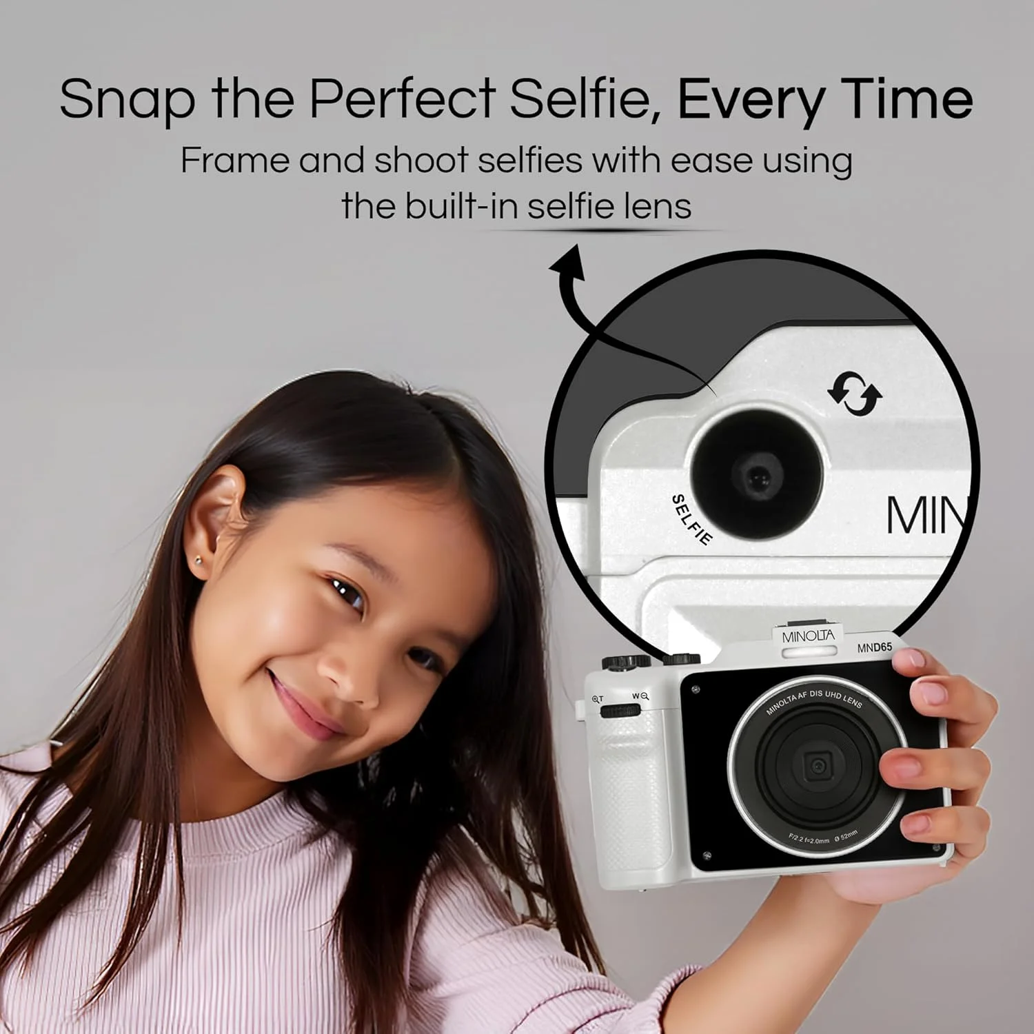 دوربین دیجیتال مینولتا MND65 با فوکوس خودکار 56 مگاپیکسل / فیلمبرداری 4K60FPS Ultra HD به همراه WiFi