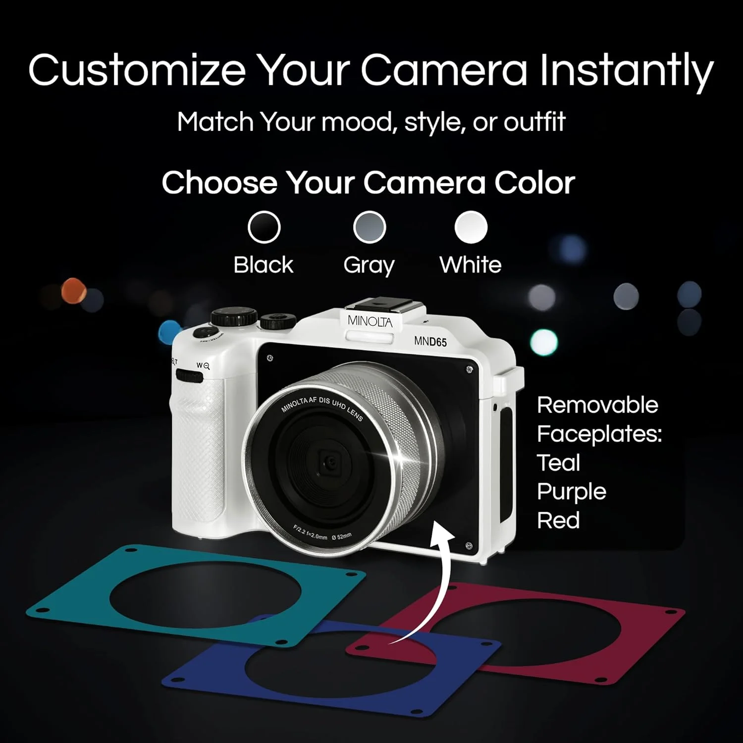 دوربین دیجیتال مینولتا MND65 با فوکوس خودکار 56 مگاپیکسل / فیلمبرداری 4K60FPS Ultra HD به همراه WiFi