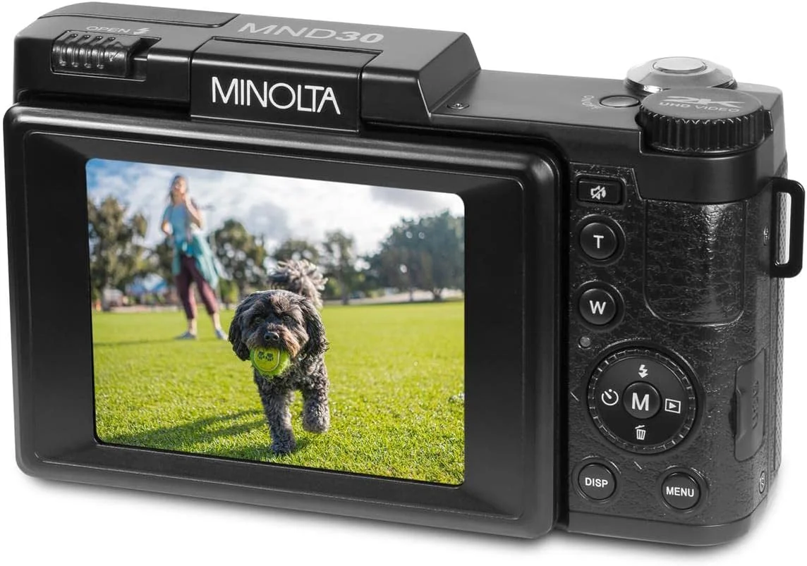 دوربین دیجیتال مینولتا MND30 با کیفیت 30 مگاپیکسل / 2.7K Ultra HD (مشکی)