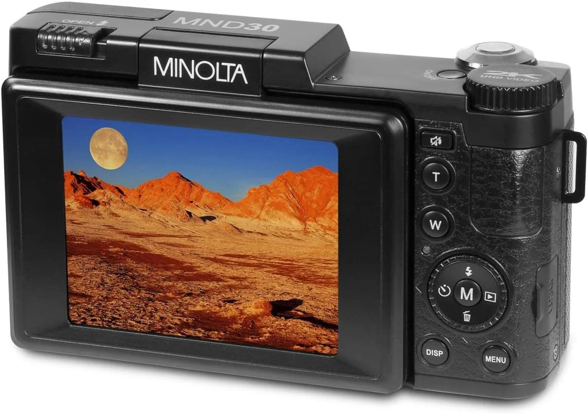 دوربین دیجیتال مینولتا MND30 با کیفیت 30 مگاپیکسل / 2.7K Ultra HD (مشکی)