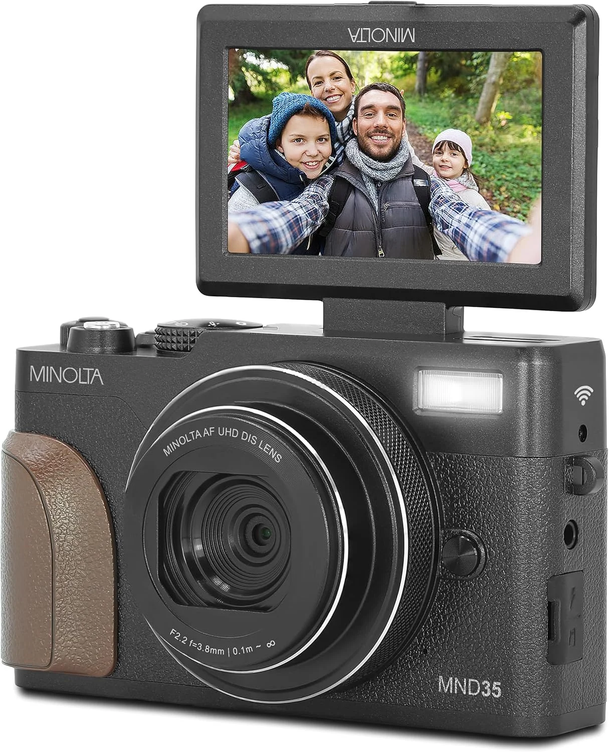 دوربین دیجیتال 64 مگاپیکسلی Minolta با فوکوس خودکار، فیلمبرداری 4K و LCD چرخان