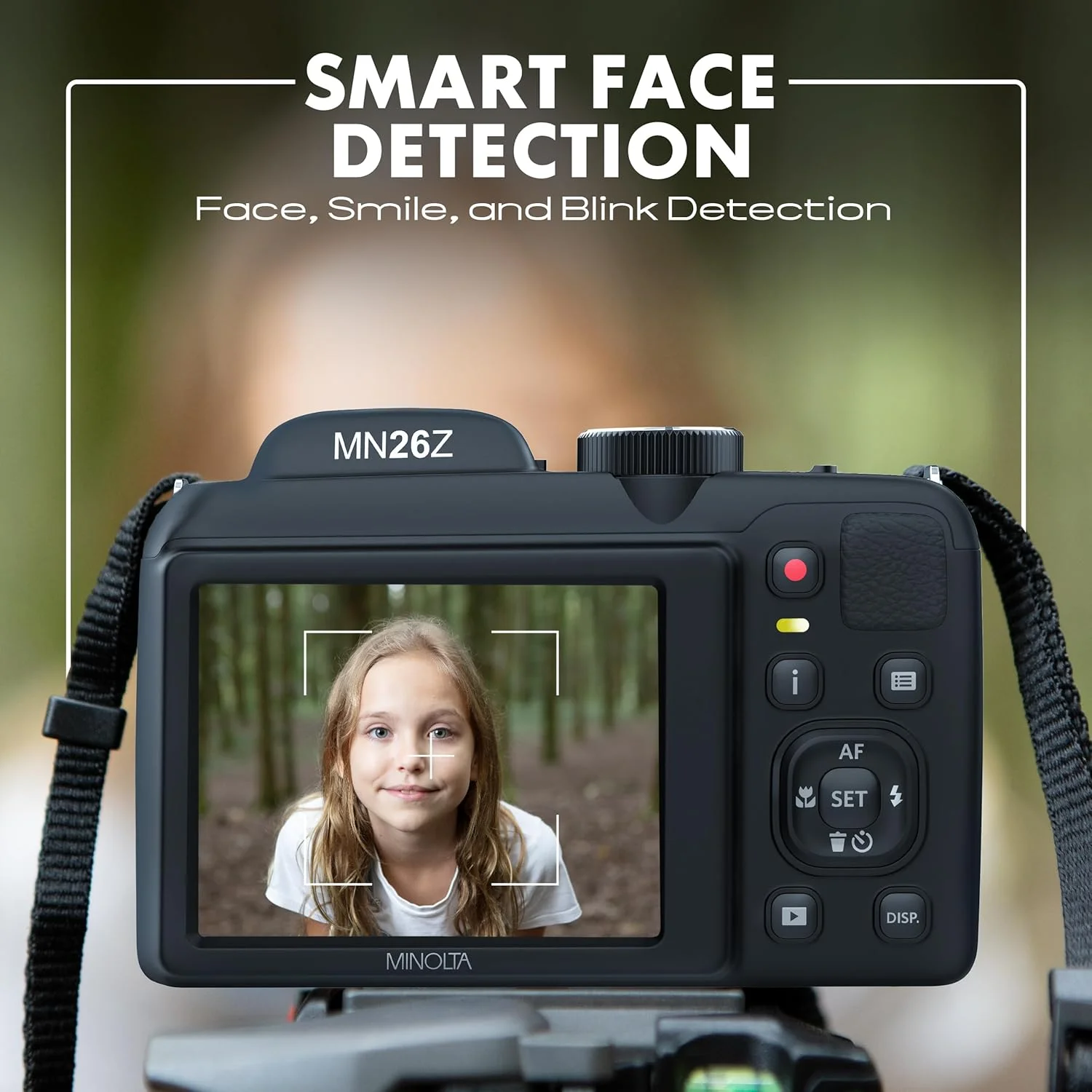 دوربین دیجیتال مینولتا کونیکا 20 مگاپیکسل با زوم اپتیکال 26 برابر و فیلمبرداری 1080p FHD، مشکی