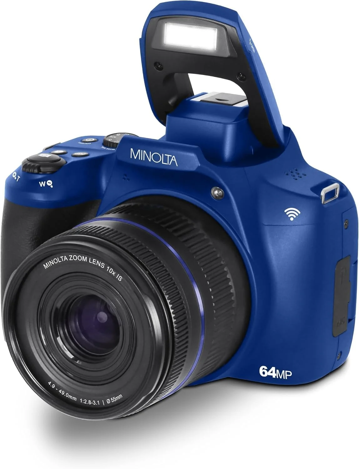 دوربین دیجیتال MINOLTA با فوکوس خودکار 64 مگاپیکسل، زوم اپتیکال 10 برابر، فیلمبرداری 4K Ultra HD و قابلیت عکاسی ماکرو