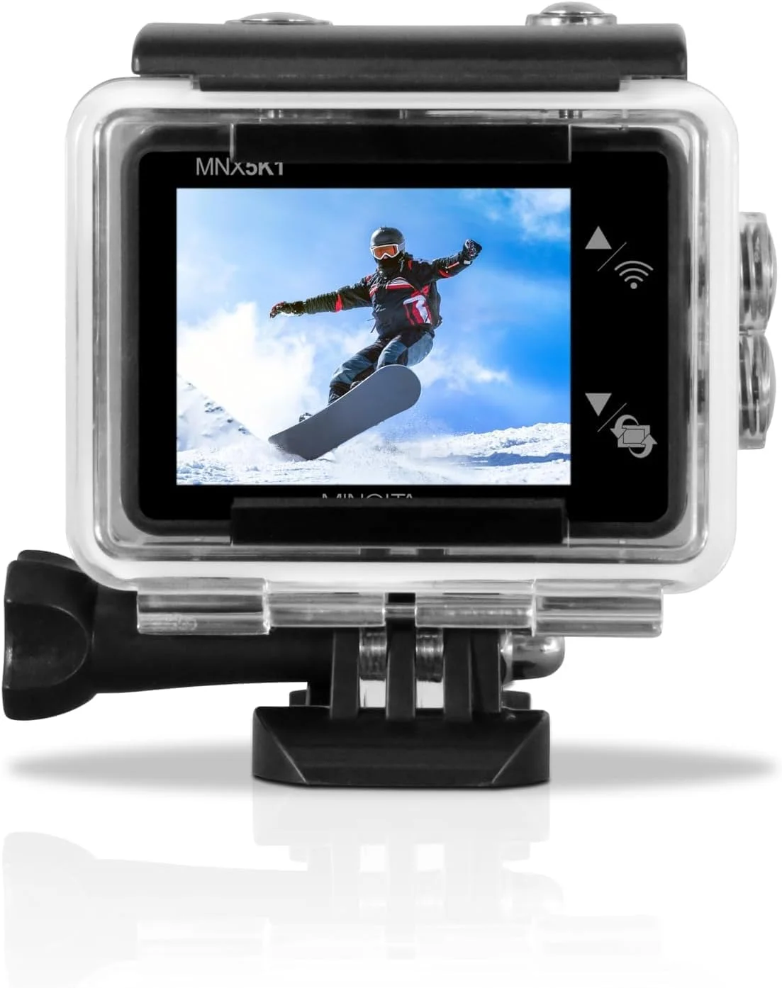 کیت دوربین اکشن 5K Ultra HD / 24 مگاپیکسل Minolta MNX5K1 + کارت حافظه 32 گیگابایتی + کیت تمیز کننده + بسته لوازم جانبی Diginerds 50 در 1 Go Pro - مشکی