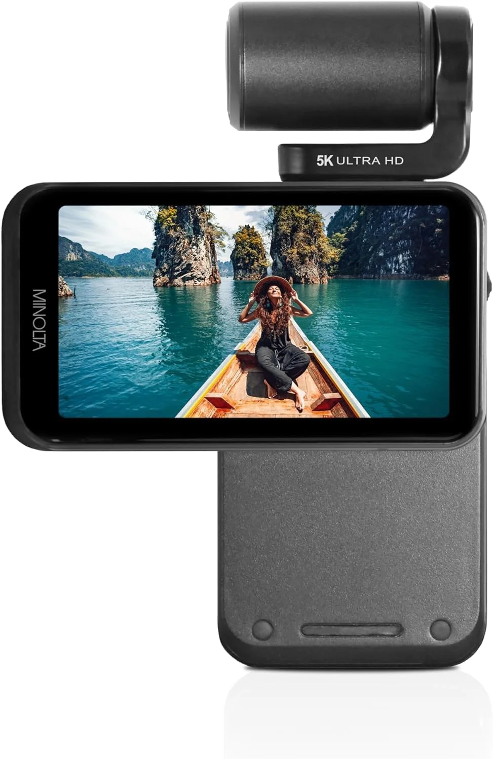 دوربین فیلمبرداری جیبی دستی Minolta MN5KGP1 5K Ultra HD / 20 MP با لنز متحرک موتوری و لوازم جانبی
