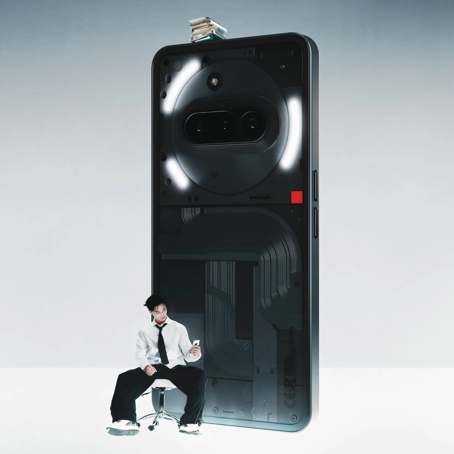 گوشی Nothing Phone A059 (3a) 5G مشکی، (12 گیگابایت رم، 256 گیگابایت حافظه)، دوربین 50 مگاپیکسلی، صفحه نمایش 6.77 اینچی FHD+ AMOLED انعطاف پذیر، 5000 میلی آمپر ساعت